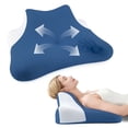 thumbnail image 3 of ULTREMA Ergonomic Cervical Memory Foam Pillow for Neck and Shoulder Pain Relief, Contour Orthopedic Sleeping Pillow for Back, Side, and Stomach Sleepers, Blue, 3 of 8