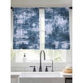 thumbnail image 2 of Navy Blue Ombre Sheer Curtains 45 Inch Length 2 Panels Set, Gradient Abstract Art Vintage Voile Window Treatment Rod Pocket Small Kitchen Curtains Drapes for Bedroom 52"x45"x2, 2 of 7