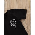 thumbnail image 6 of Franhais 2Pcs Little Boys Outfit, Toddlers Summer Autumn Creative Coconut Tree Printing Round Collar Short Sleeve Tops + Shorts Set, 6 of 9