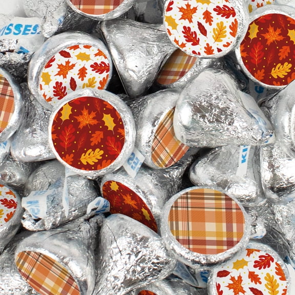 85 pcs Fall Candy Chocolate Hershey's Kisses (13.6oz) - Autumn Leaves