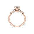 thumbnail image 2 of 1.00 T.C.W Brilliant Marquise Cut Natural Diamond Latest Design Solitiare with Accents Engagement Ring for Women Solid 18K Rose Gold Size 3, 2 of 8