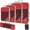 Red, variant on 6 count Compression Packing Cubes Set, Travel Luggage Organizer with Drawstring Bag, Lightweight Nylon Suitcase Storage Bags for Travel Camping Business Trip(Red)