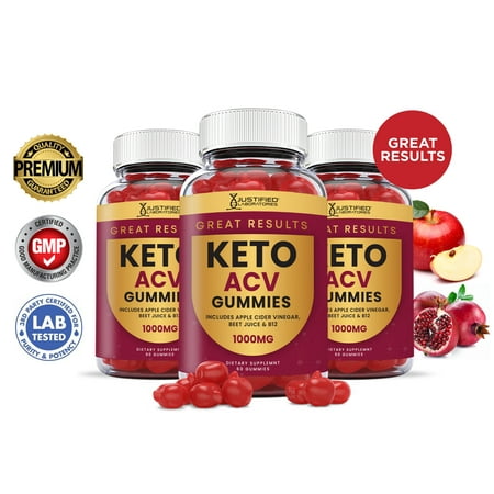 (3 Pack) Great Results Keto ACV Gummies 1000MG Dietary Supplement 180 Gummys