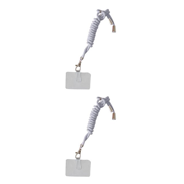Matsuzay Cuerda colgante para teléfono, mosquetón de Metal, cordón para el cuello, correa para cordones Gris 2Conjunto