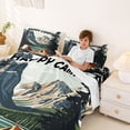 thumbnail image 3 of Erosebridal Camping Theme Queen Sheet Sets, Nature Mountain Lake Bed Set, 1 Flat Sheet, 1 Fitted Sheet and 2 Pillowcases, 3 of 5