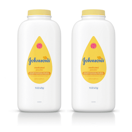 - (2 pack) Johnsons Diaper Rash Baby Powder, Zinc Oxide and Cornstarch, 15 oz