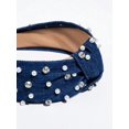 thumbnail image 3 of Faux Pearl & Rhinestone Decor Wide Headband, 3 of 4