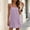 Purple, variant on Women's Cotton Solid Color Square Neck Sleeveless Mini Dress Back Zipper Casual Short Dress with Pockets for Summer Daily Wear Coffee XL(XL)