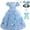B, variant on Girls Cinderella Costume with Accessories Fancy Gown Cosplay Dress Halloween Party Size 7-8