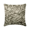 thumbnail image 1 of Pillow Case Custom, Decorative Silver Grey 24"x24" (60x60 cm) Pillow Covers, Satin Textured, Pintucks & Knots Throw Pillow Covers, Solid Color Pattern Modern Style - Silver Wave, 1 of 3