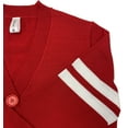 thumbnail image 5 of Hip Hop 50's Shop Women's V Neck Knit Varsity Cardigan Sweater Letterman Lightweight (X-Large Red), 5 of 8
