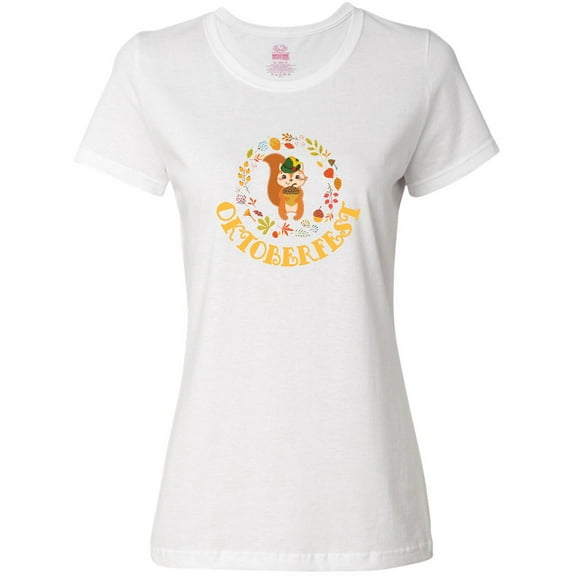 Inktastic Oktoberfest Autumn Festival Squirrel Women's T-Shirt