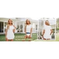 thumbnail image 7 of JYLFC Womens Shirts Summer Crew Neck Shirts Basic Short Sleeve Tshirt Loose Fit Casual Tunic Tops White, L, 7 of 7