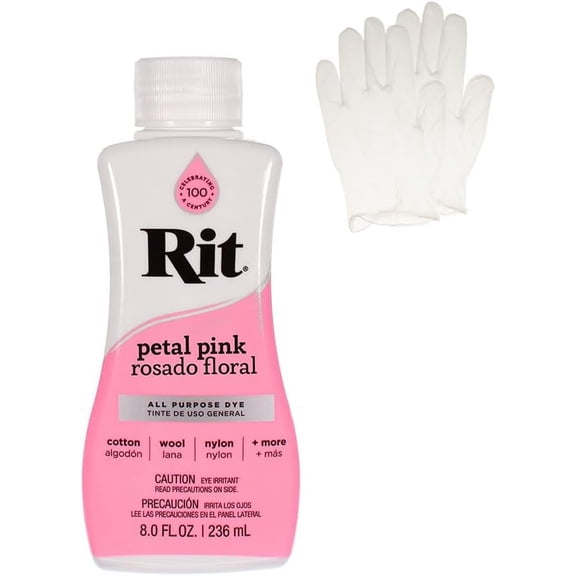 Rit Dye Liquid – Wide Selection of Colors – 8 Oz. (Petal Pink)