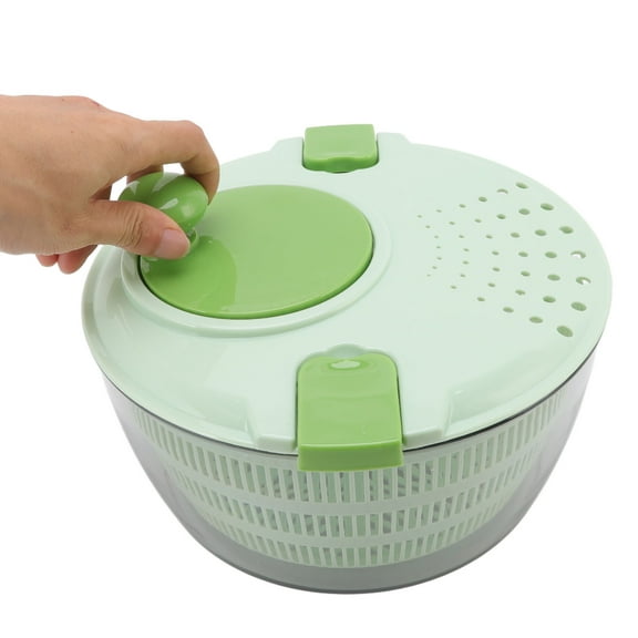 Salad Spinner with Bowl,4.0 L Large Vegetable Dryer for Kitchen，Salad Washer with Secure Lid Lock And Rotary Handle , Easy to Clean Fruit and Vegetable Dryer,Green