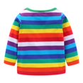 thumbnail image 2 of LittleSpring Toddler Long Sleeve Tshirt for Boys Girls Rainbow Stripe T-Shirt 5T Pullover Basic Tops Crew Neck, 2 of 6