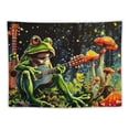thumbnail image 5 of PRATYUS  Funny Frog Tapestry Red Mushroom Tapestries Moon Stars Wall Tapestry Large Plants Tapestry for Bedroom Hippie Aesthetic Tapestry Wall Hanging  Painting, 5 of 6