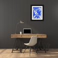 thumbnail image 3 of Franklin 14x18 Black Ornate Wood Framed with Double Matting Museum Art Print Titled - Tropical Blue I, 3 of 4