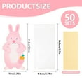 thumbnail image 2 of Easter Rabbit Cellophane Bags with Pink Bunny Greeting Cards Easter Goodie Bags Self Adhesive Clear Candy Cookie Poly Gift Bags with Transparent Stickers for Party Favor, 2 of 7