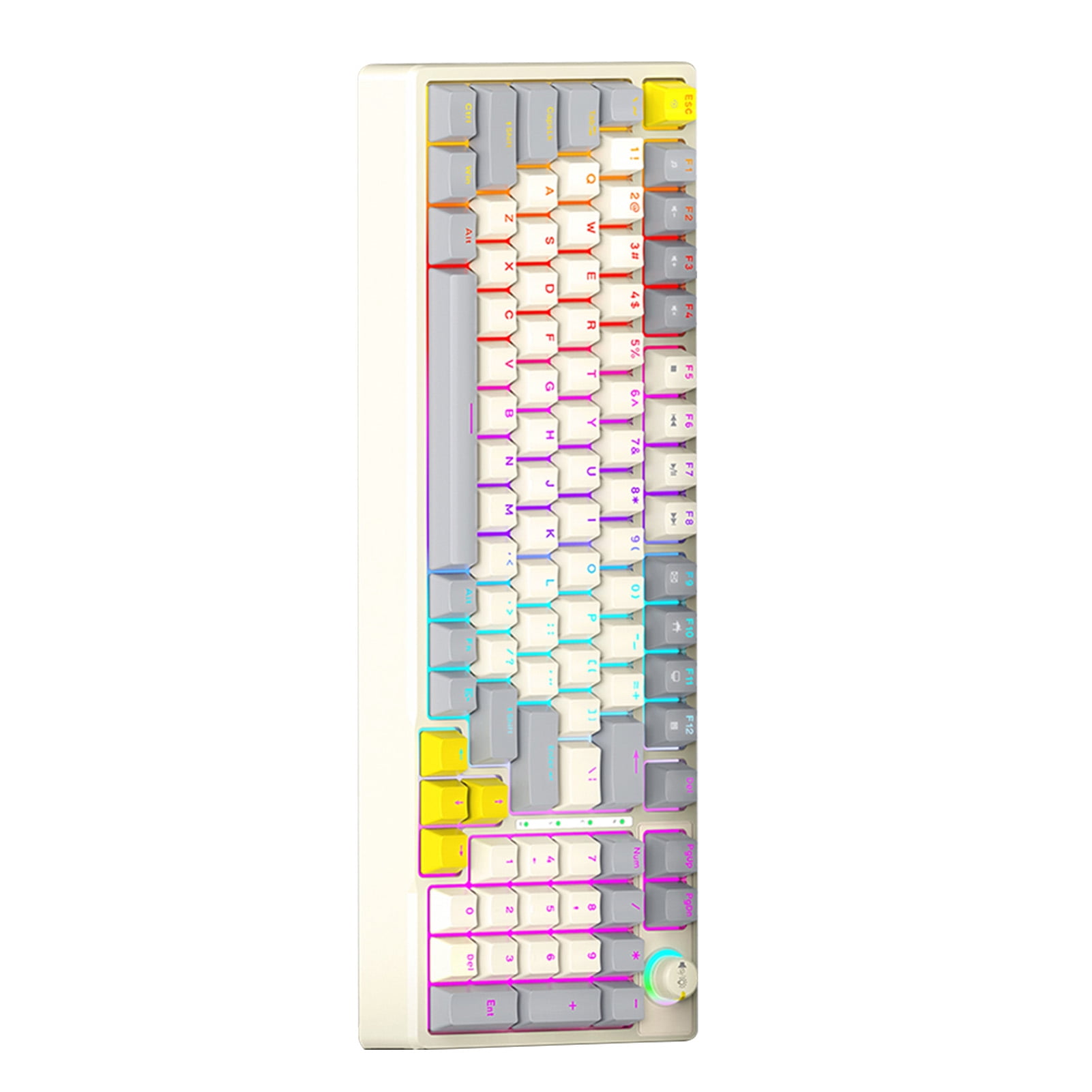 Keyboard For Gaming T50 RGB Mechanical Keyboard 98 Key Hot Swappable Blue Switch Dynamic Lighting Ergonomic Design PC Gaming Typing Work