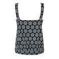 thumbnail image 6 of Rotm Tankini Bathing Suits for Women Cute Tummy Control Basic Swimsuits Tunic Fit Tank Tops Grey,4XL, 6 of 7