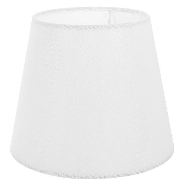White Cloth Lampshade for Decor Modern Round Lamp Shade E14 Socket 6.3 Inches
