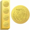 thumbnail image 1 of Pegatinas de lámina dorada con relieve de búho de 2 pulgadas, 100 unidades, autoadhesivas, doradas, para relieve, 1 of 9
