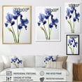 thumbnail image 4 of Designart "Elegance In Blue And White: Irises I" Irises Floater Framed Canvas Art Print, 4 of 5