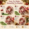 thumbnail image 5 of Christmas Gnome Diamond Art Ornament Kit,Holiday DIY Craft Kit Christmas Gnome Diamond Art Ornament with Luxury Flocked Canvas, Pearl Beaded Edge Decor, 5 of 9