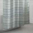 thumbnail image 5 of Blue Stripe Shower Curtain, Recycled Cotton, 72” x 72”, Metro Farmhouse, 5 of 5