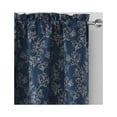 thumbnail image 3 of VCNY Home Carmen 2-Piece Navy Floral Rod Pocket Light-Filtering Curtain Panel Set, 38" x 63", 3 of 5