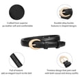 thumbnail image 5 of SENDEFN 2 Pack Women Belts For Jeans Dresses Pants Ladies Leather Waist Belt with Gold Buckle, 5 of 10
