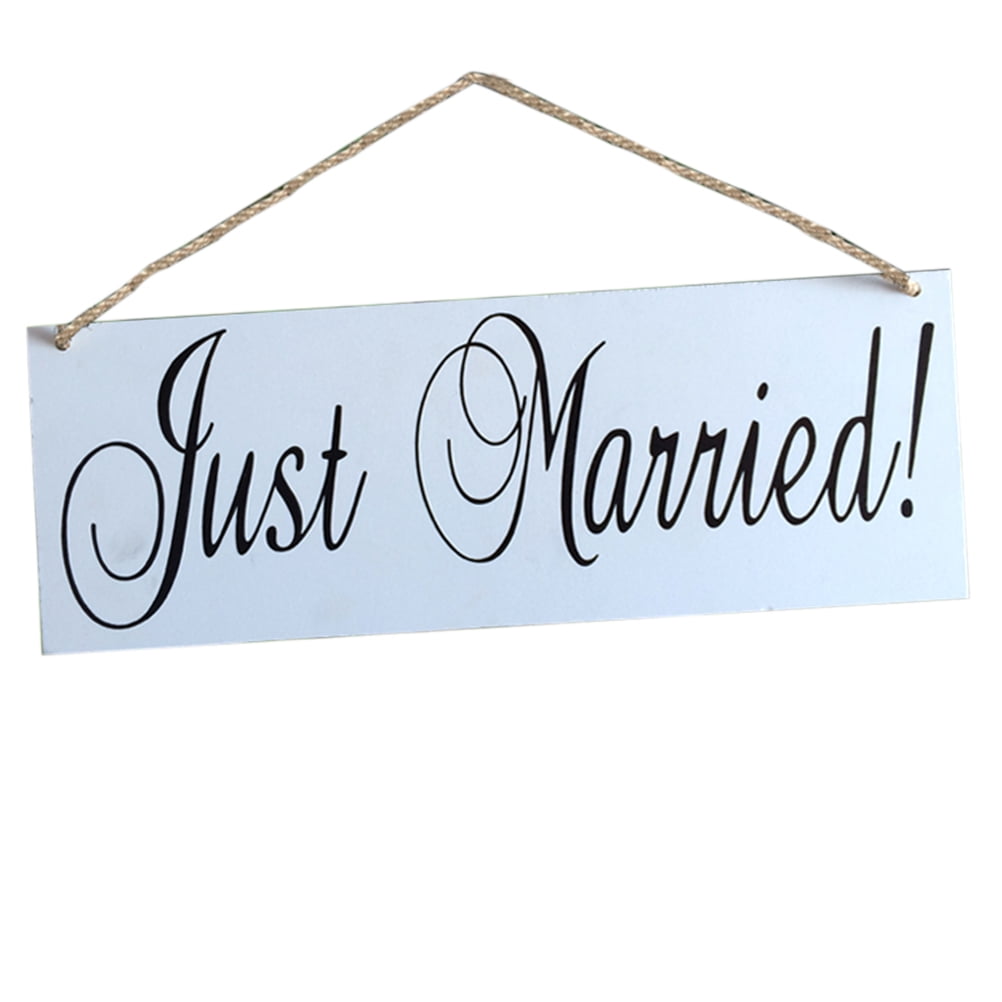 Details about   New in Box White Wooden Hanging Just Married Wedding Gift Wall Hanger Decor 