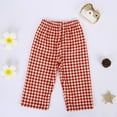thumbnail image 2 of Toddler Baby Boys Summer Plaid Cropped Pants Pants Loose Casual Fashion Pants for Kids Size 12-18 Months, 2 of 7