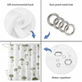 thumbnail image 4 of Sage Green Mushroom Shower Curtain, Waterproof Shower Curtains for Bathroom, Vintage Botanical Autumn Farmhouse Washable Fabric Bathtub Curtain Set Bath Decor with 12 Hooks Stall 36"x72", 4 of 8