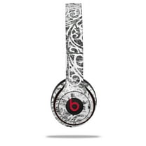 WraptorSkinz Skin Decal Wrap for Beats Solo 2 and Solo 3 Wireless headphones Folder Doodles White (BEATS NOT INCLUDED)