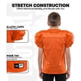 thumbnail image 3 of Exxact Sports Boys Football Practice Jersey - Pro-Style, Lightweight & Breathable Mesh Youth Football Jersey for Kids (Orange, Youth Small / Medium), 3 of 7