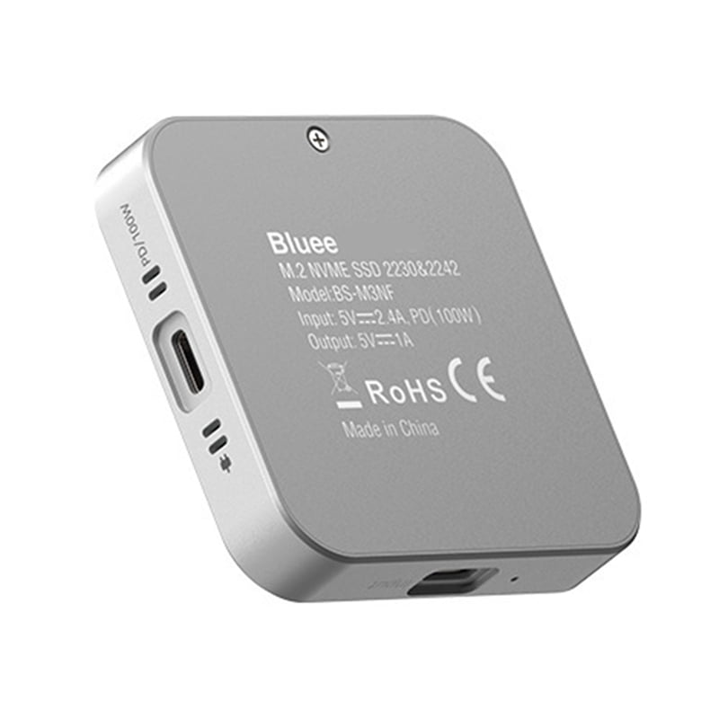 M.2 SSD Enclosure USB C Hub Adapter 10Gbps -Compatible USB-C 3.2&USB-A 3.2 M.2 NVME 2230 SSD 2TB,1 * M.2 SSD Enclosure