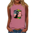 thumbnail image 2 of LEBONYARD Womens Tops Clearance under $5,Women's Casual Independence Day Sleeveless Round Neck Top Pink XXL, 2 of 4