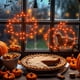 thumbnail image 5 of Decoraciones de Halloween, adornos de Halloween, regalos de Halloween, juego de dos luces de ventana con forma de calabaza de hoja de arce brillante forjadas en hierro para Acción de Gracias y Hallowe, 5 of 9