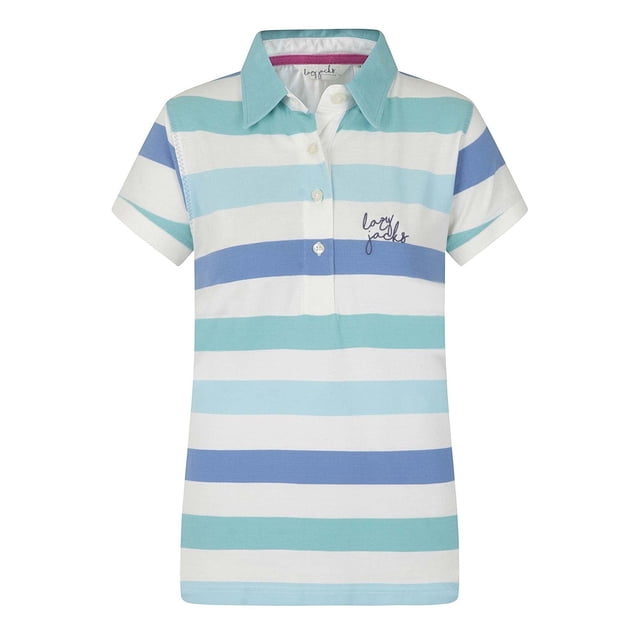 Lazy Jacks Polo à Logo Rayé pour Femmes