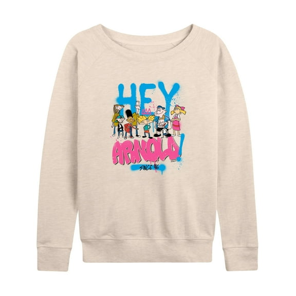 Hey Arnold! - Arnold Spray Paint 96 - Women's Lightweight French Terry Long Sleeve Shirt