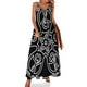 thumbnail image 1 of Vestido sin mangas con diseño de mandala en clave de sol (contorno blanco) para mujer, vestido elegante de verano, ropa para mujer, 1 of 7