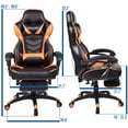 thumbnail image 4 of Elecwish Adjustable & Ergonomic Swivel Gaming Chair, Orange, 4 of 9