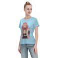 thumbnail image 4 of T-Shirt Basique à Manches Courtes pour Femmes Demon Slayer Blade Temple Ganlu Mili, 4 of 6