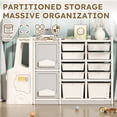 thumbnail image 6 of Kids Toys Storage Organizer with 10 Bins 2 Cabinets 3 Shelves, Multifunction Toys Books Storage Cabinet, 6 of 7