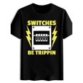 thumbnail image 1 of T Shirt Men's Casual Crew Neck with Printed Text Switch Pattern, 1 of 5