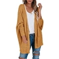 thumbnail image 3 of Long Sleeve Women's Open Front Batwing Fuzzy Knit Sweaters Chunky Cardigan, 3 of 7