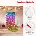 thumbnail image 6 of Zufioo Glitter Rainbow for 18-inch Stitching Christmas Stockings, Suitable for Christmas, Christmas Trees, Indoor and Outdoor Holiday Decorations-Short plush, 6 of 8