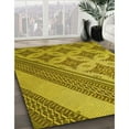 thumbnail image 3 of Ahgly Company Machine Washable Indoor Square Transitional Dark Yellow Green Area Rugs, 3' Square, 3 of 7